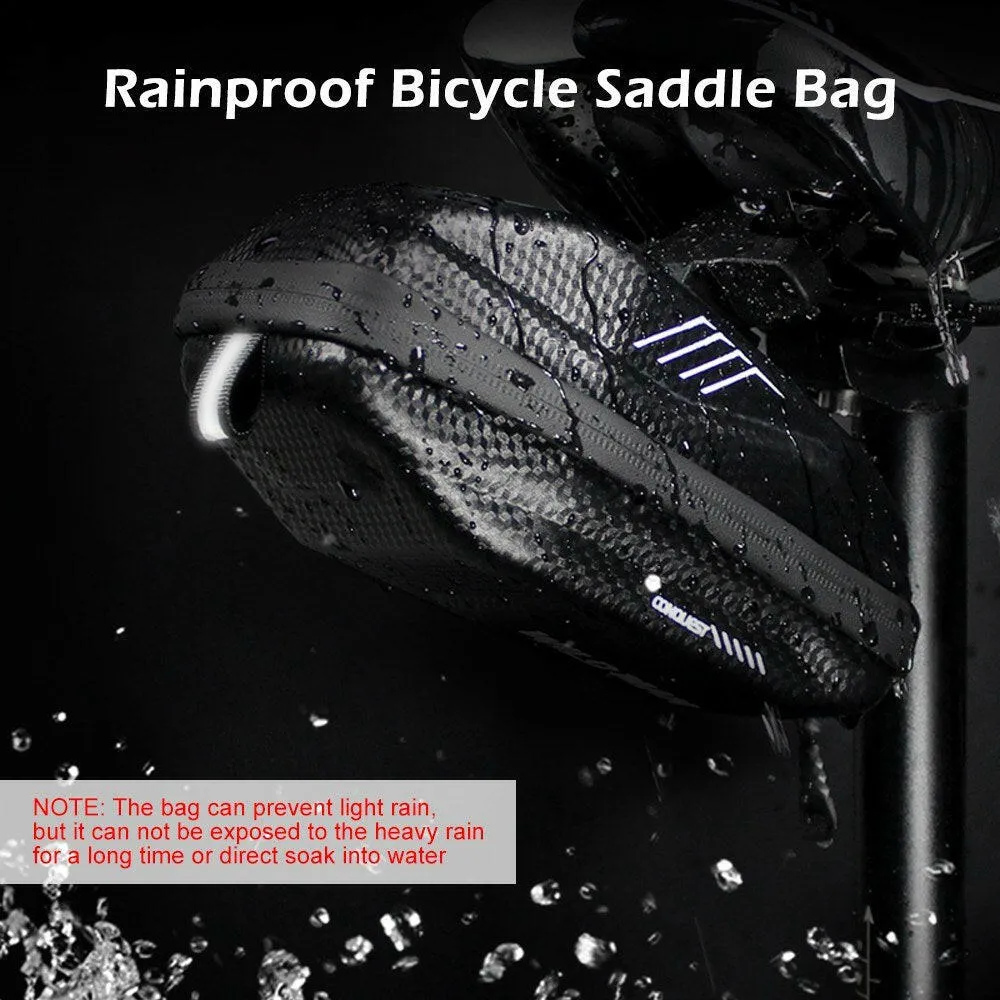 0.8L Bike Saddle Bags Rainproofroof Bicycle Under seat Bag for Mountain Road Bicycles