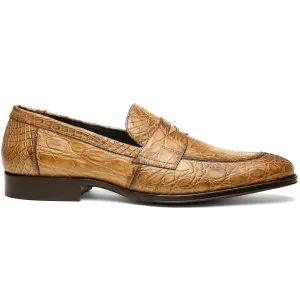 11-201-TPE ROMA Crocodile Penny Loafer, Taupe