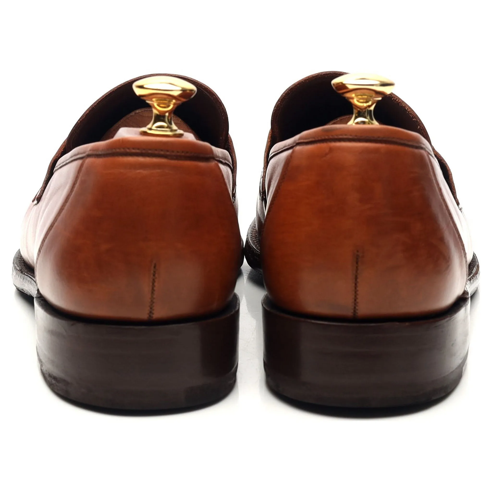 1880 'Anson' Tan Brown Leather Loafers UK 9 F