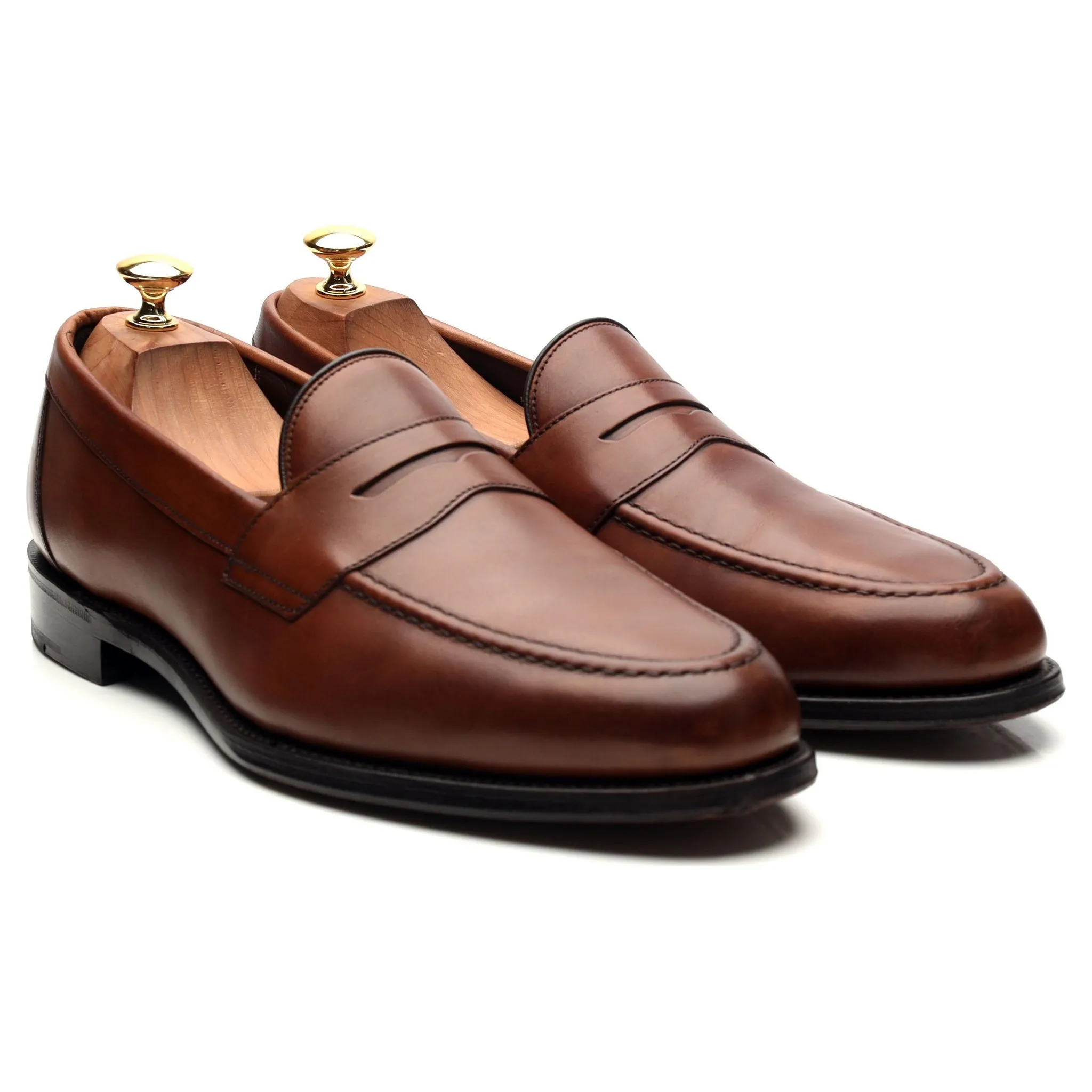 1880 'Hornbeam' Brown Leather Loafers UK 9.5 F