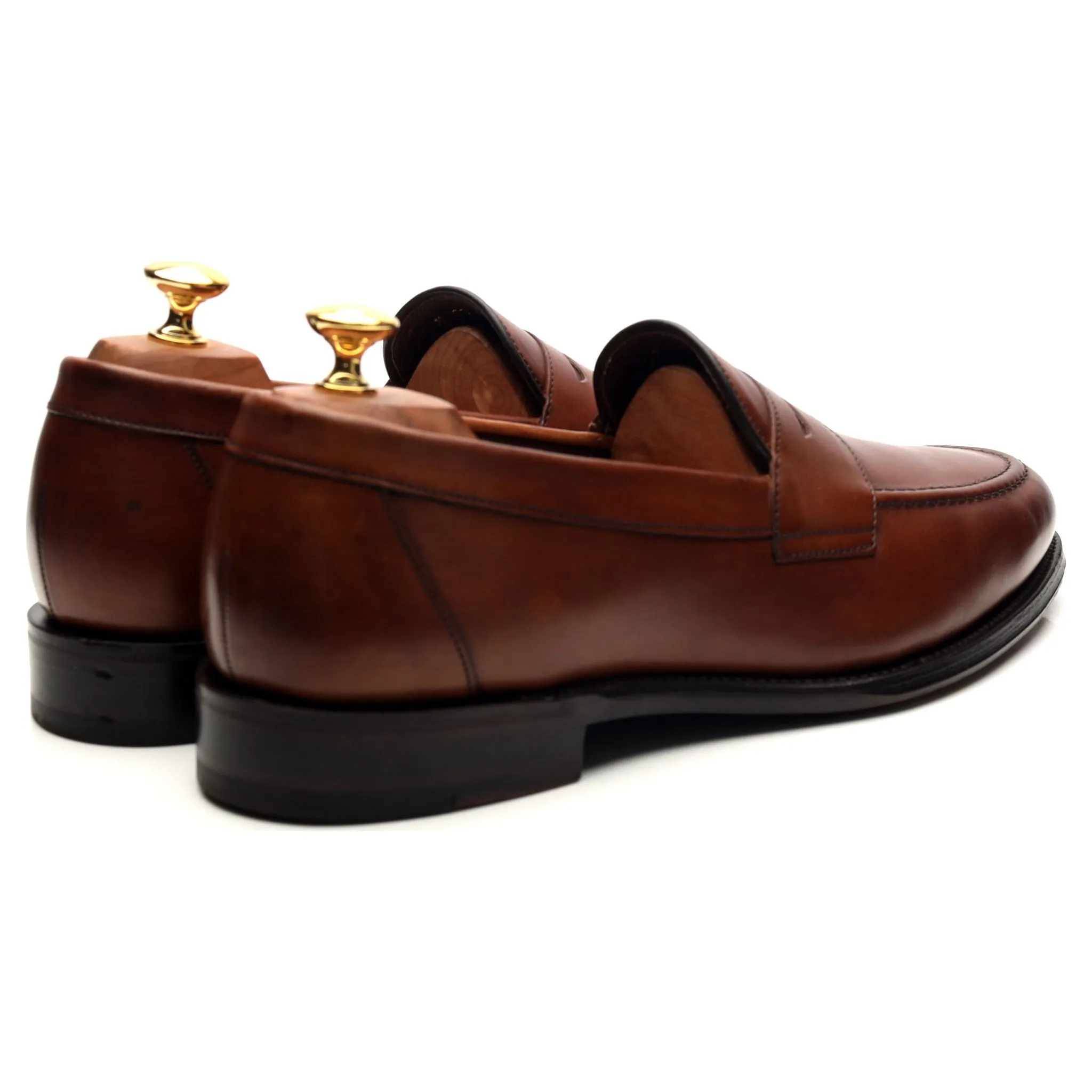 1880 'Hornbeam' Brown Leather Loafers UK 9.5 F