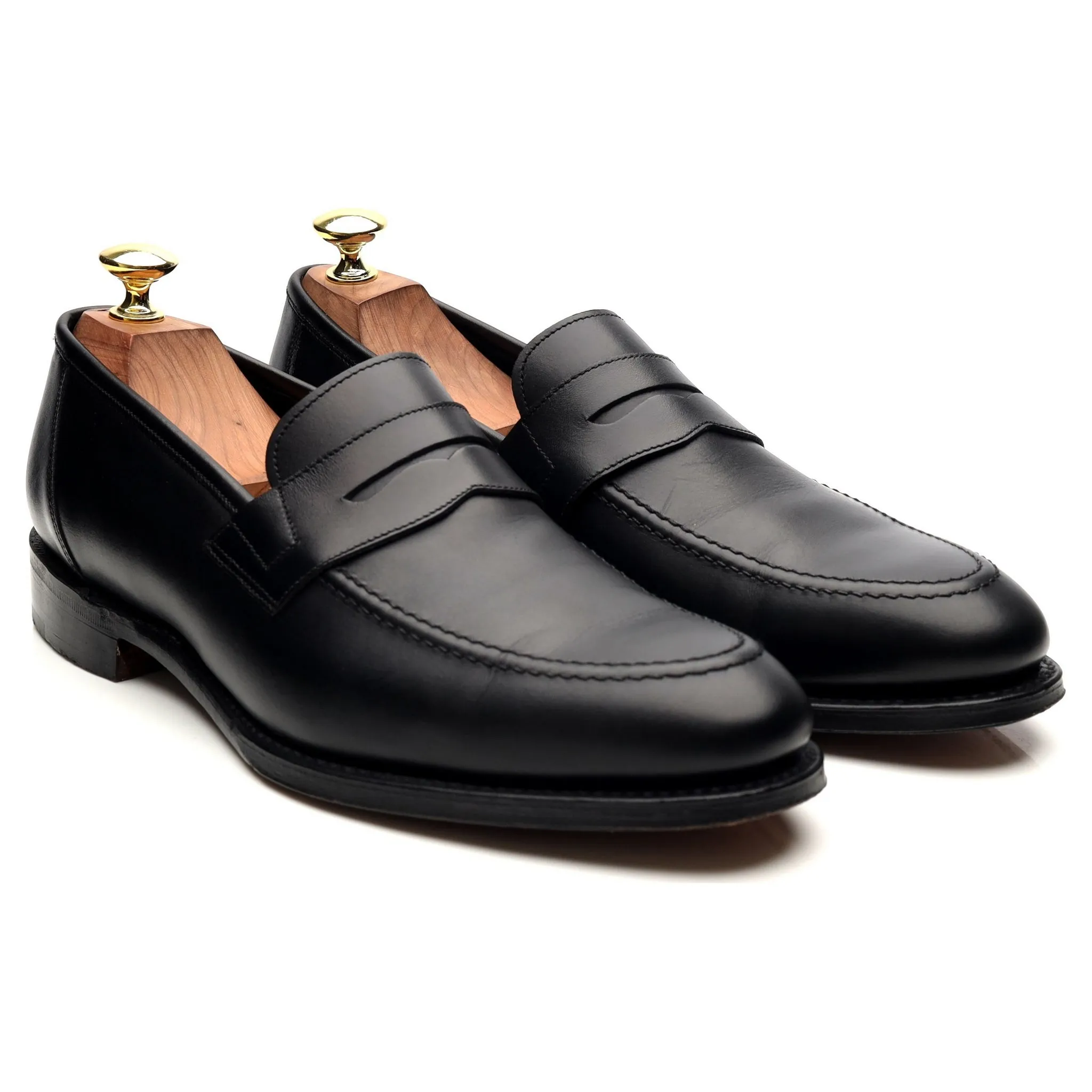 1880 Legacy 'Anson' Black Leather Loafers UK 7.5 F