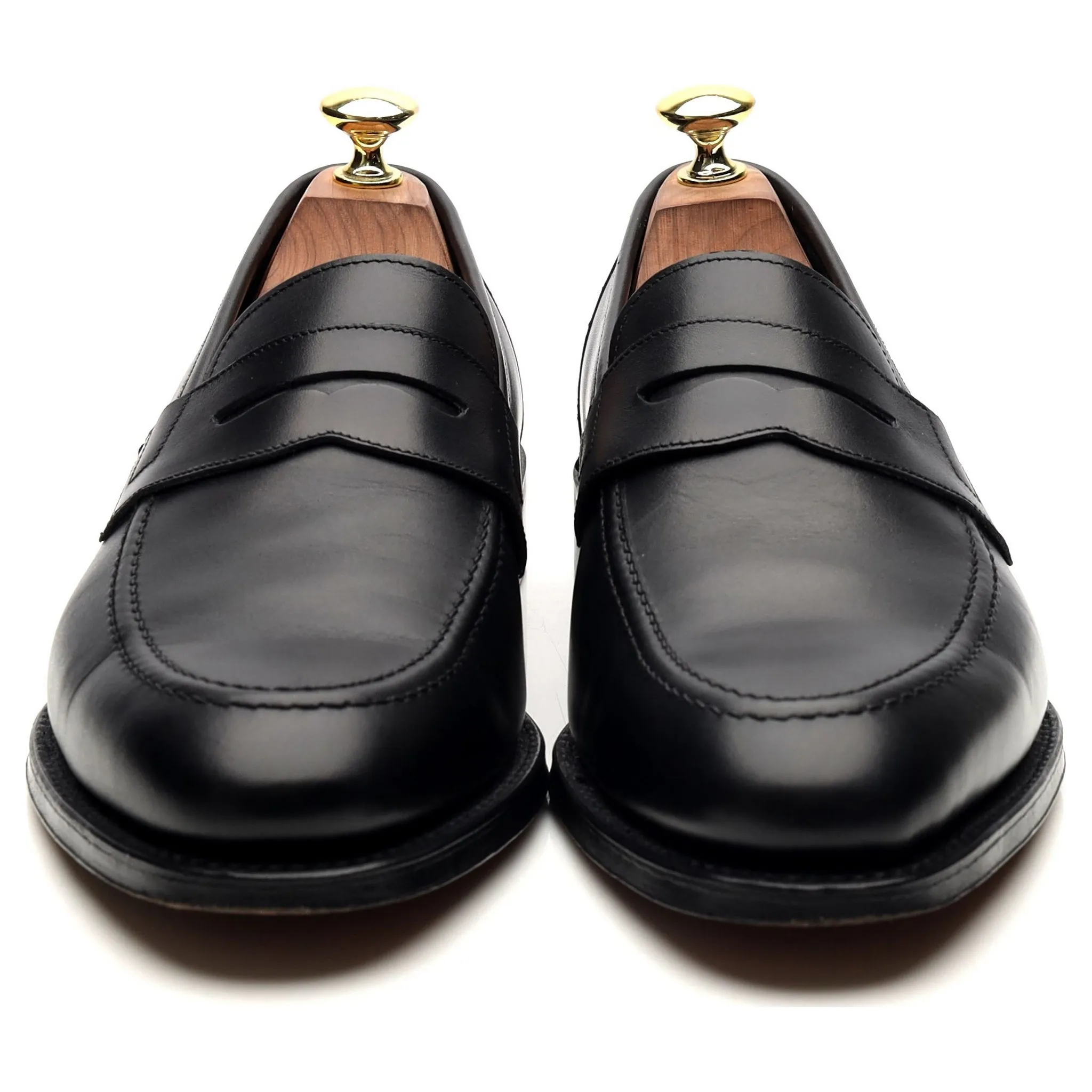 1880 Legacy 'Anson' Black Leather Loafers UK 7.5 F