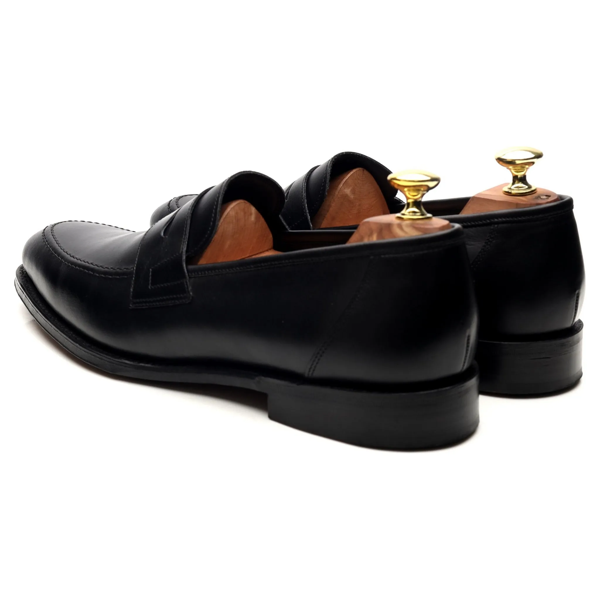 1880 Legacy 'Anson' Black Leather Loafers UK 7.5 F