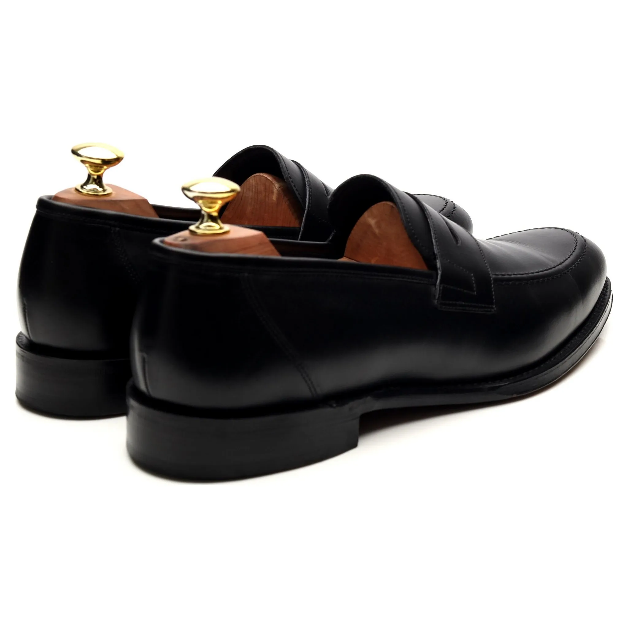 1880 Legacy 'Anson' Black Leather Loafers UK 7.5 F