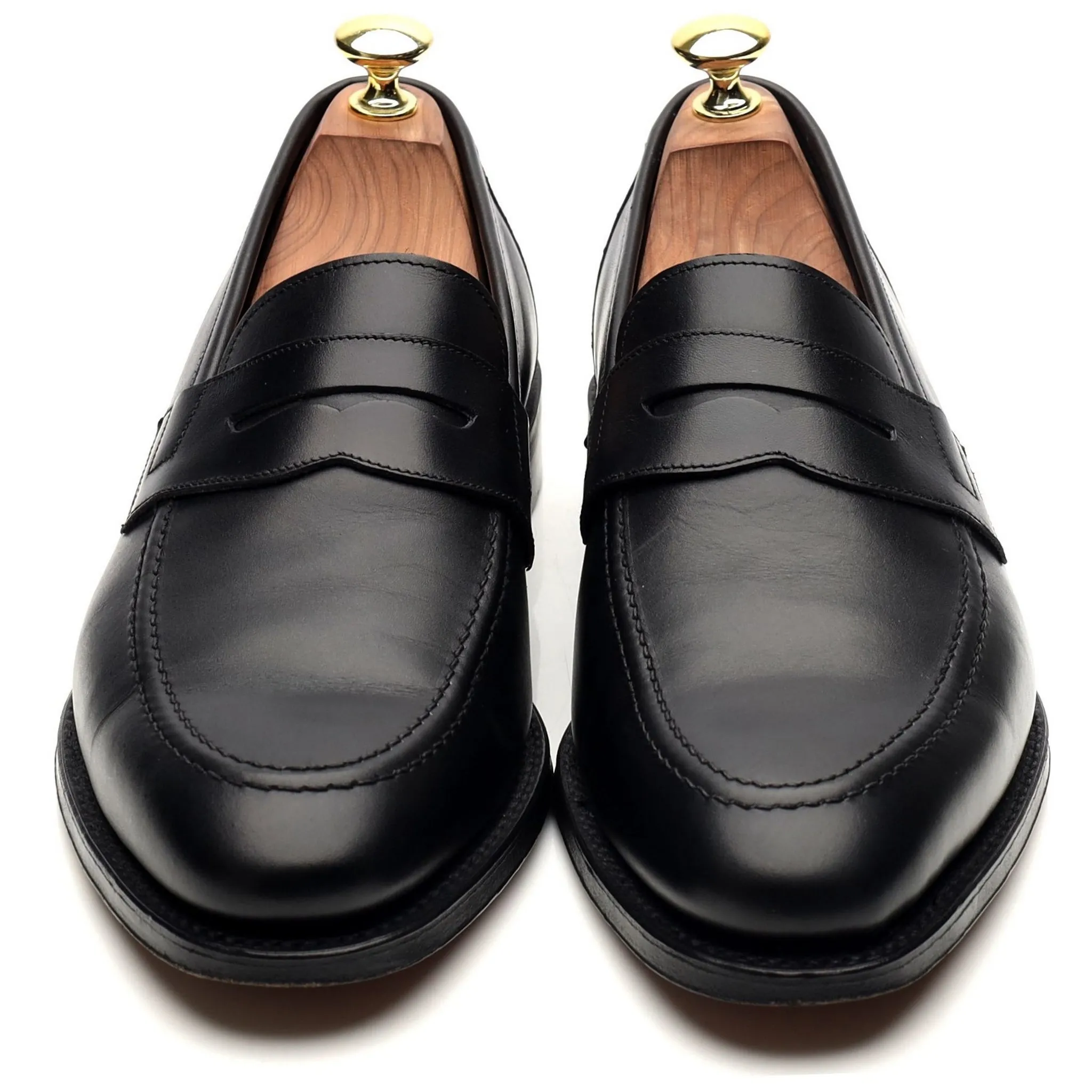 1880 Legacy 'Anson' Black Leather Loafers UK 7.5 F