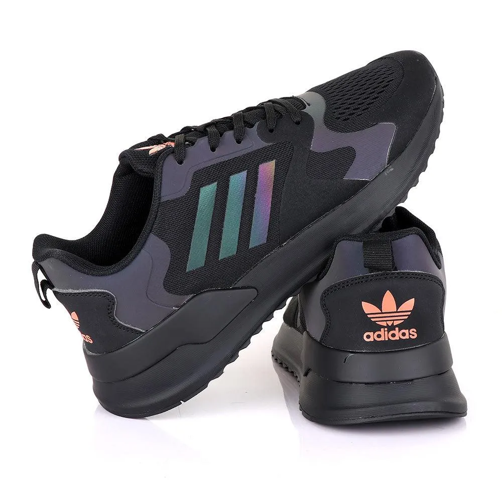 Ad Brand 3 Stripes Black Sneakers