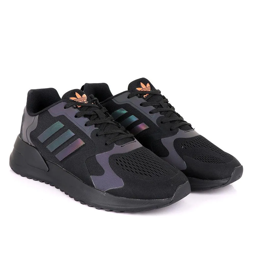 Ad Brand 3 Stripes Black Sneakers