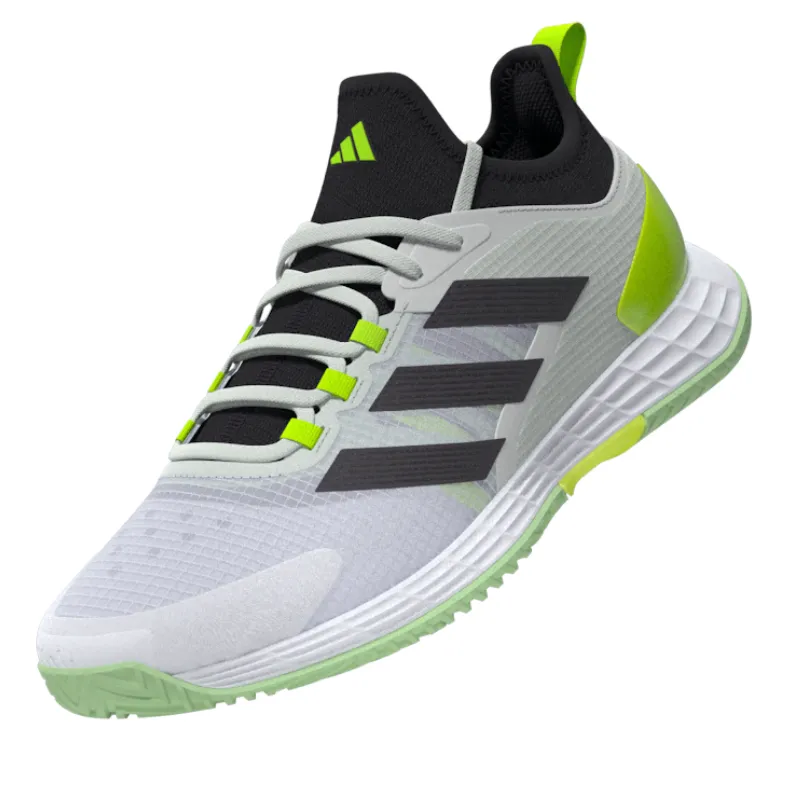 Adidas Adizero Ubersonic 4.1 Tennis Shoes - White/Black/Lucid Lemon