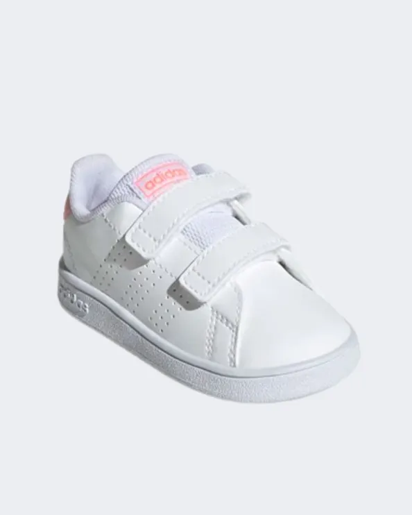 Adidas Advantage Infant-Girls Lifestyle Shoes White/Pink Gw0454