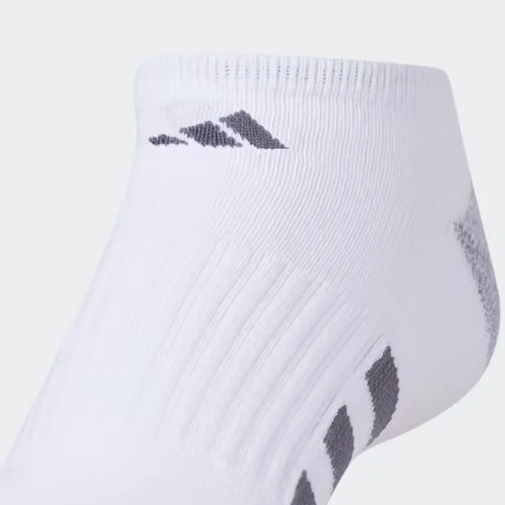 adidas Cushioned 3.0 No-Show 3 Pack Socks - White/Grey