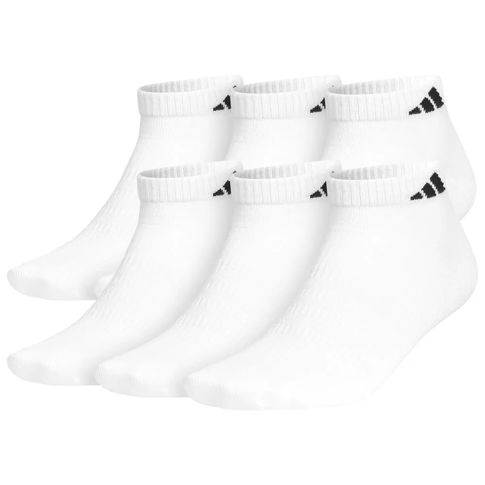 adidas Men's Superlite 3.0 Low Cut 6 Pack Socks - White/Black