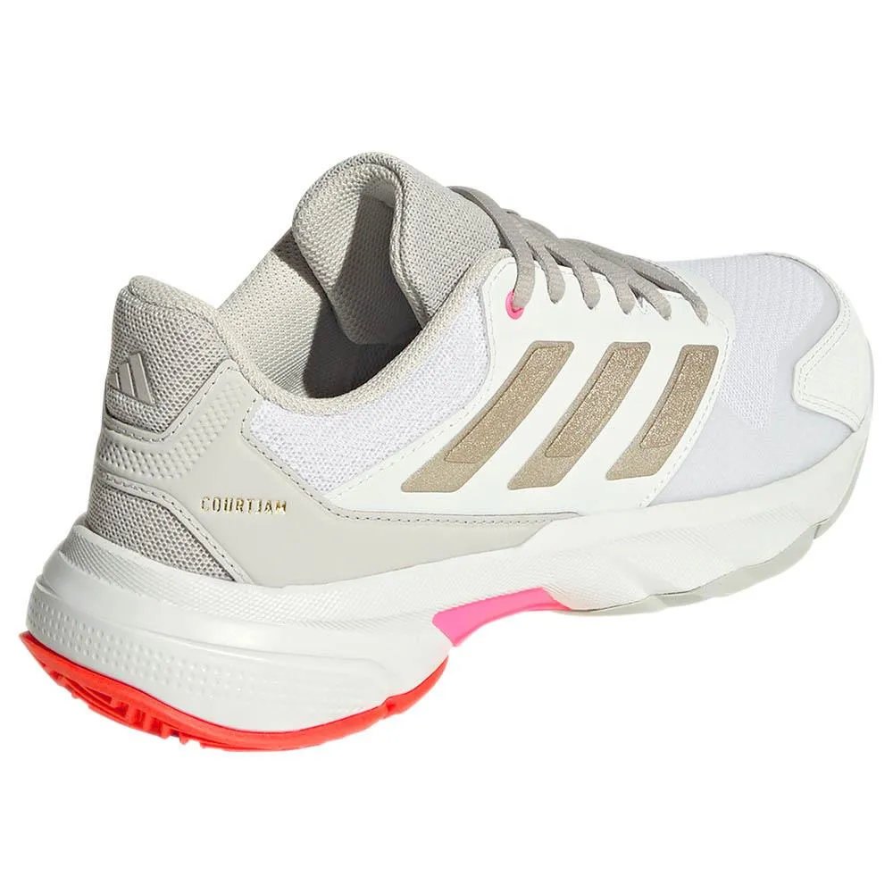 adidas Women's CourtJam Control 3 - Cloud White/Iron Metallic