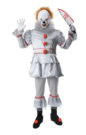 Adult Evil Clown Costume - Penny Wise