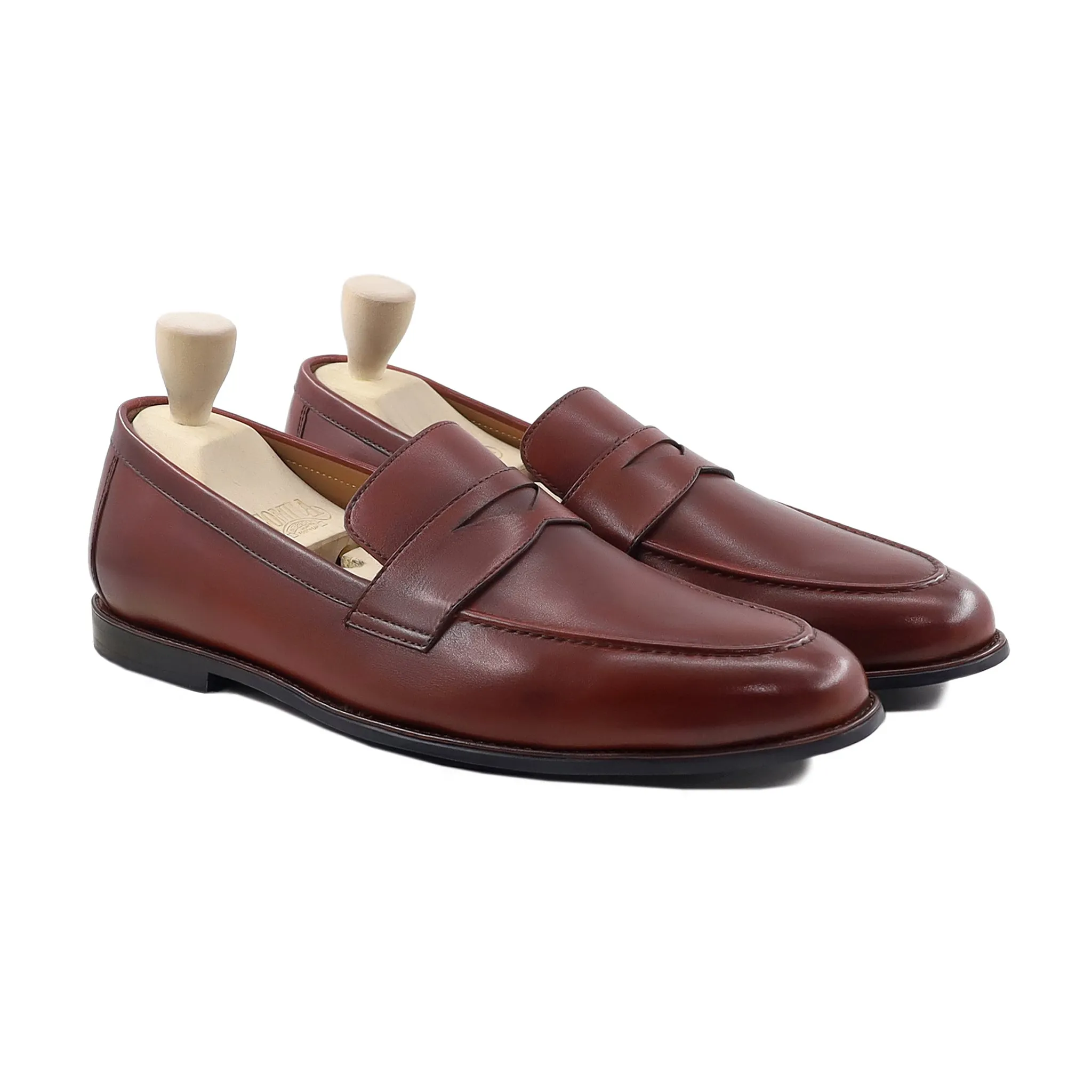 Anner - Men's Oxblood Pebble Grain Leather Loafer