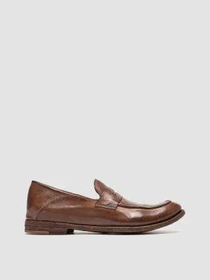 ARCHIVE 522 - Brown Leather Penny Loafers