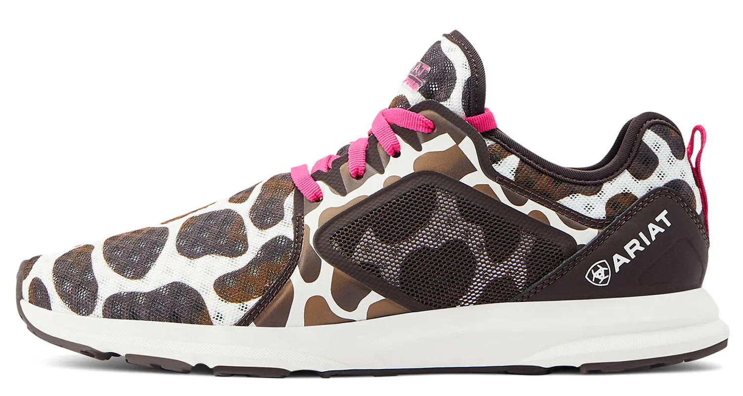 Ariat Women's Fuse Tennis Shoes, Cow Print