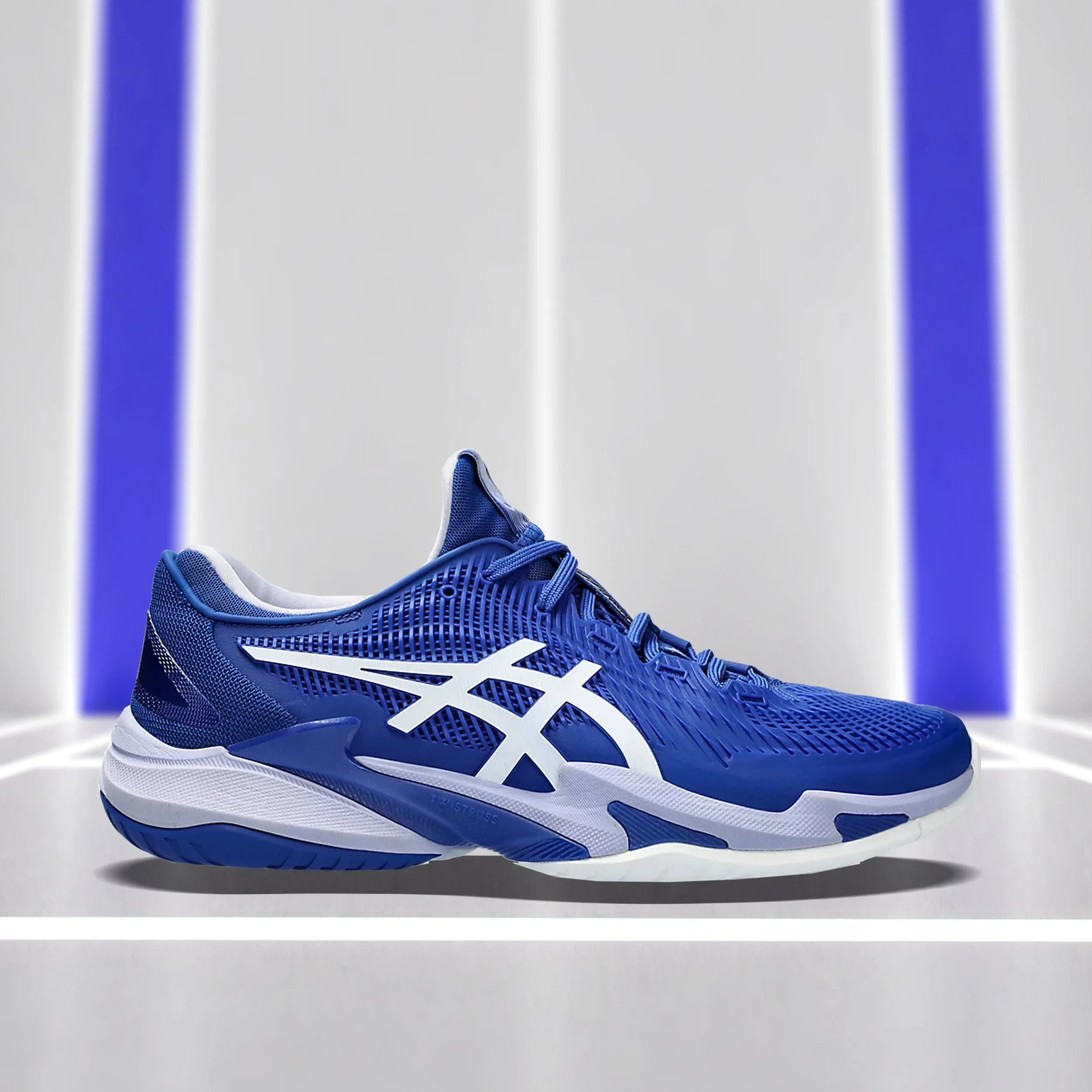 Asics Court FF3 Novak Tennis Shoes (Asics Blue/ Fresh Air)