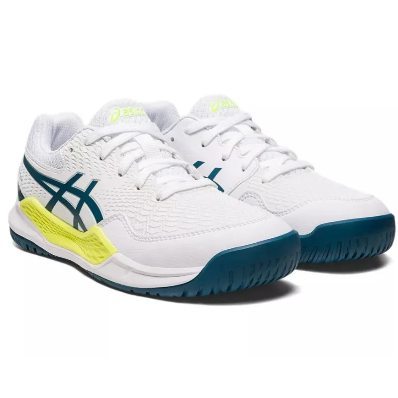 Asics Gel Resolution 9 GS White / Restful Teal  Kids Tennis Shoes