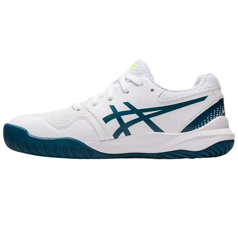 Asics Gel Resolution 9 GS White / Restful Teal  Kids Tennis Shoes