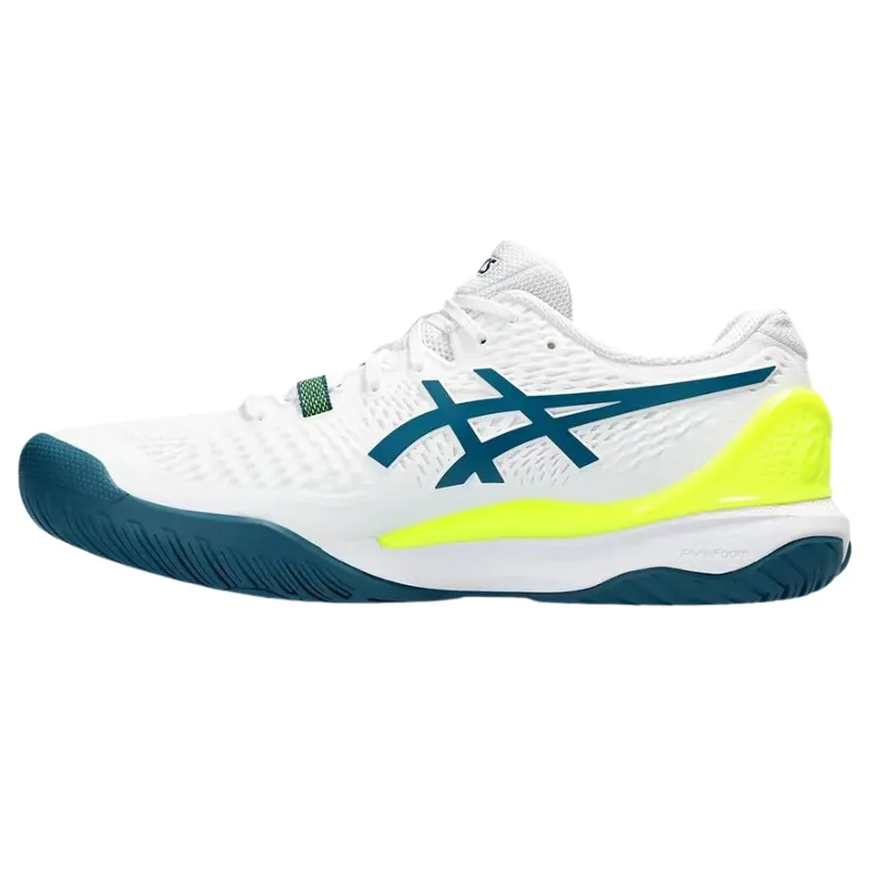 Asics Gel Resolution 9 Mens Tennis Shoes - White/Restful Teal