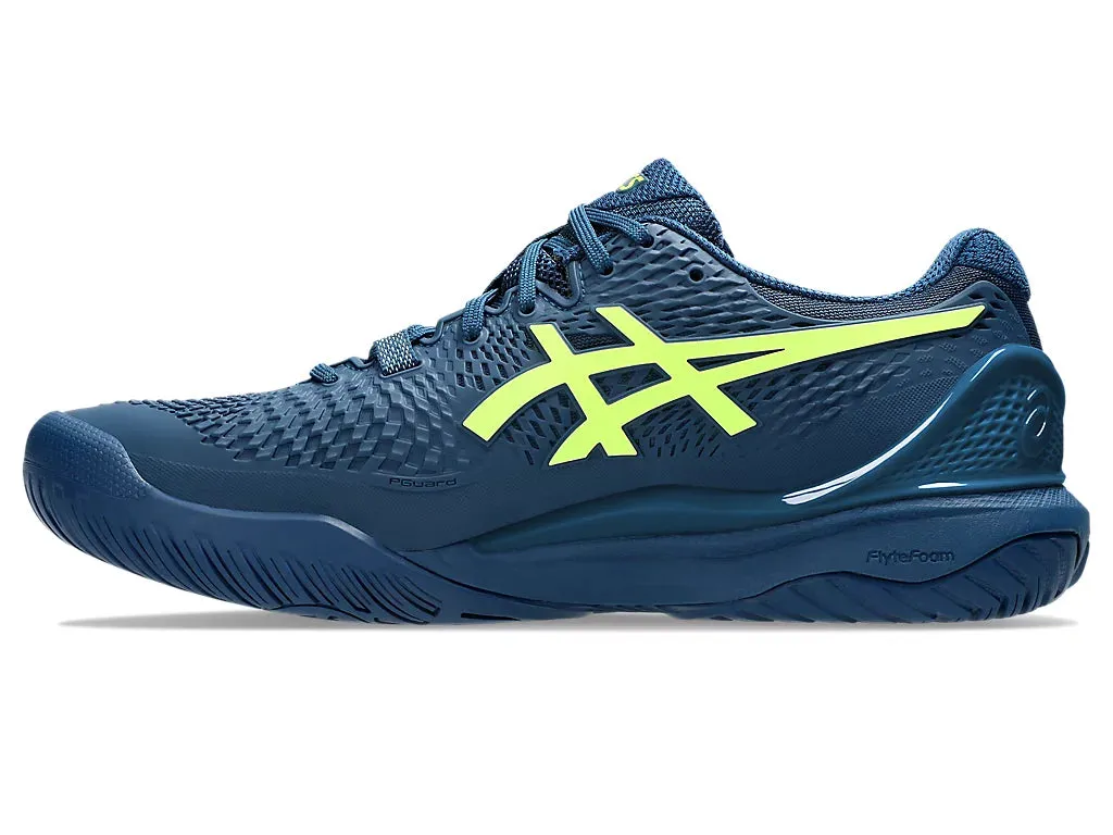 Asics Gel Resolution 9 Tennis Shoe | Mako Blue/Safety Yellow