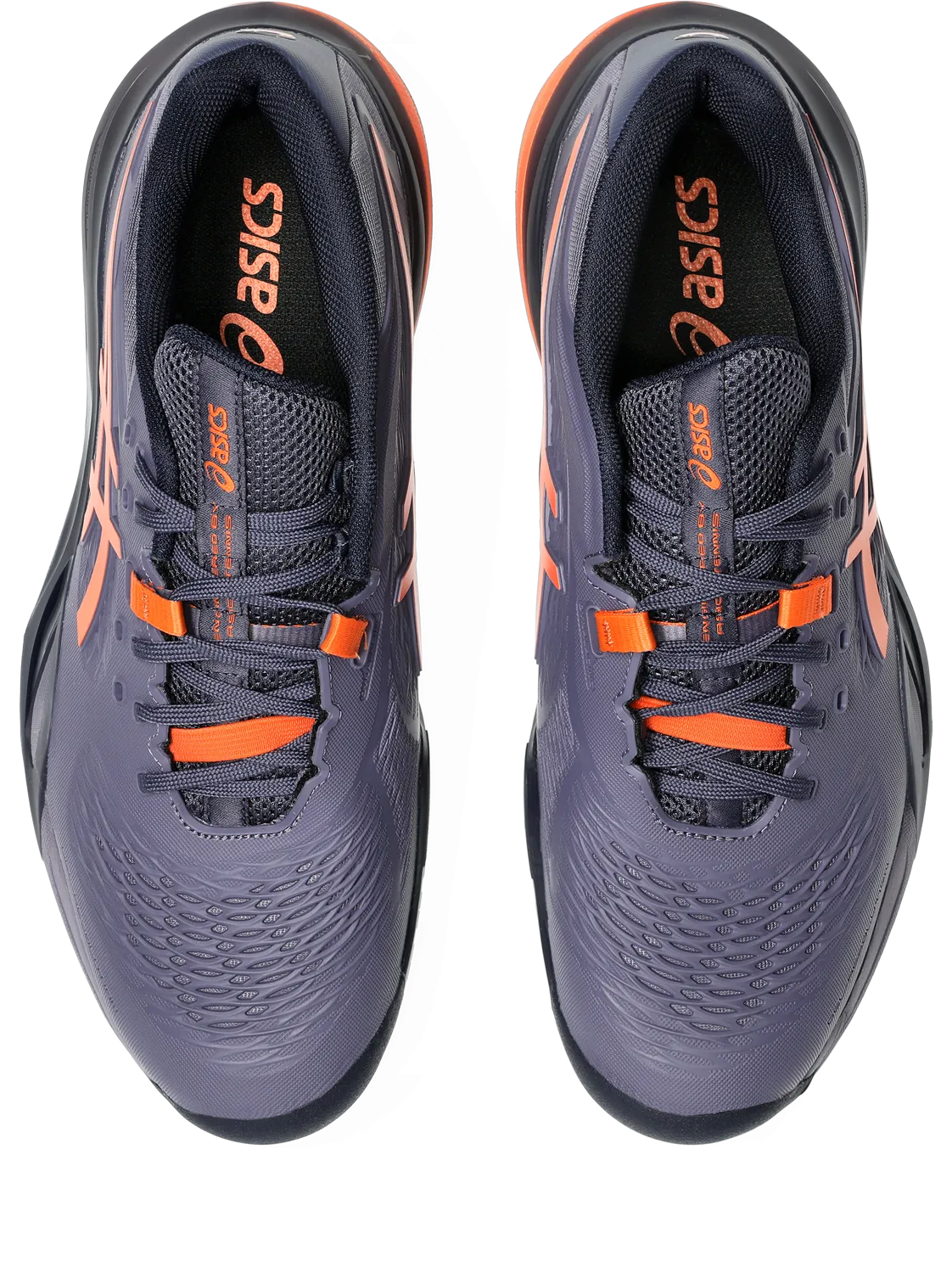 Asics Gel-Resolution X Greyish Purple/Nova Orange Men's tennis shoes