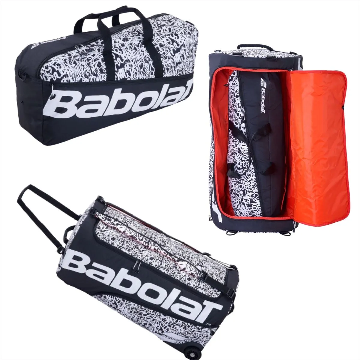 BABOLAT 1 WEEK TOURNAMENT TENNIS BAG  (Black/White)