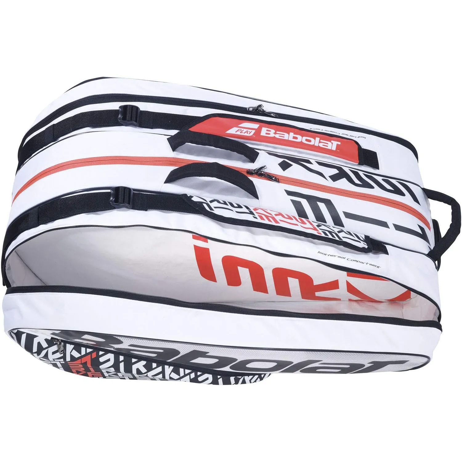 Babolat RH X 12 Pure Strike Tennis Kitbag, White/Red