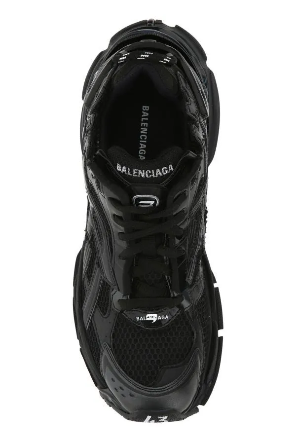 BALENCIAGA | Black mesh and rubber Runner sneakers