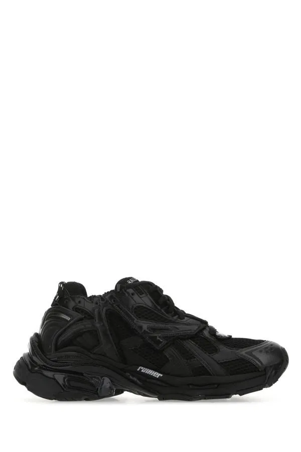 BALENCIAGA | Black mesh and rubber Runner sneakers