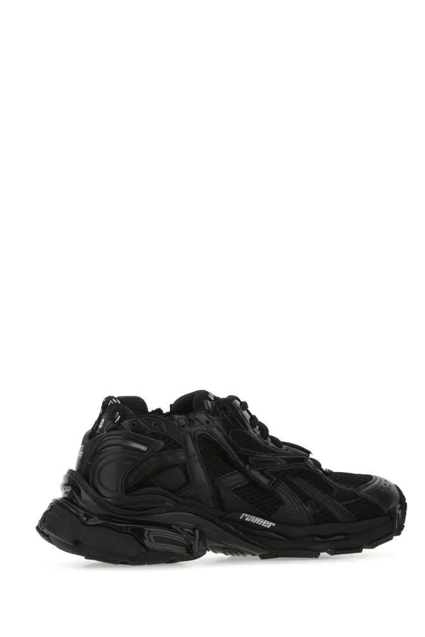 BALENCIAGA | Black mesh and rubber Runner sneakers