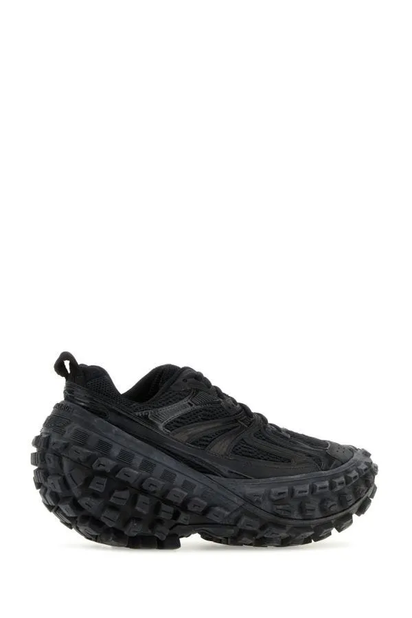 BALENCIAGA | Black nylon and mesh Bouncer sneakers