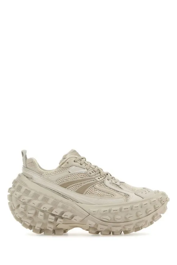 BALENCIAGA | Sand nylon and mesh Bouncer sneakers