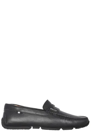 Bally Pavel Pebbled Slip-On Penny Loafers