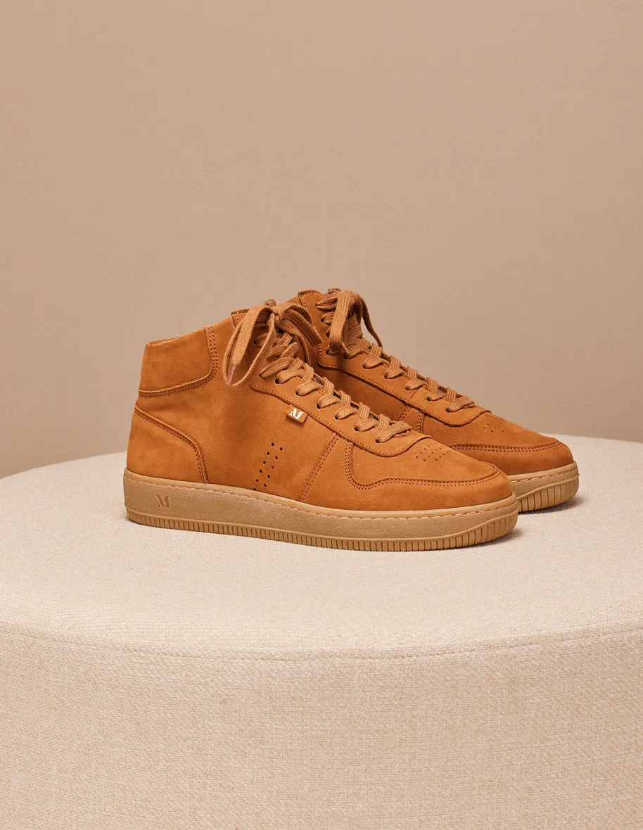 Baskets montantes Arnaud - Nubuck ambre