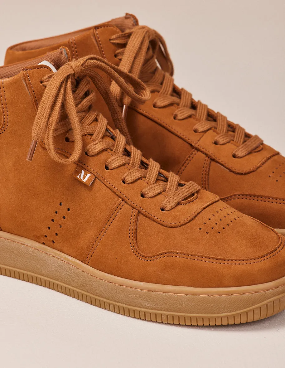 Baskets montantes Arnaud - Nubuck ambre