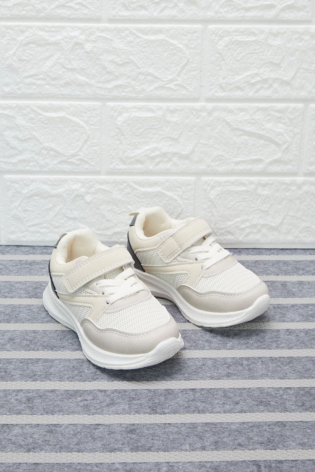 Beige Mesh Trainer