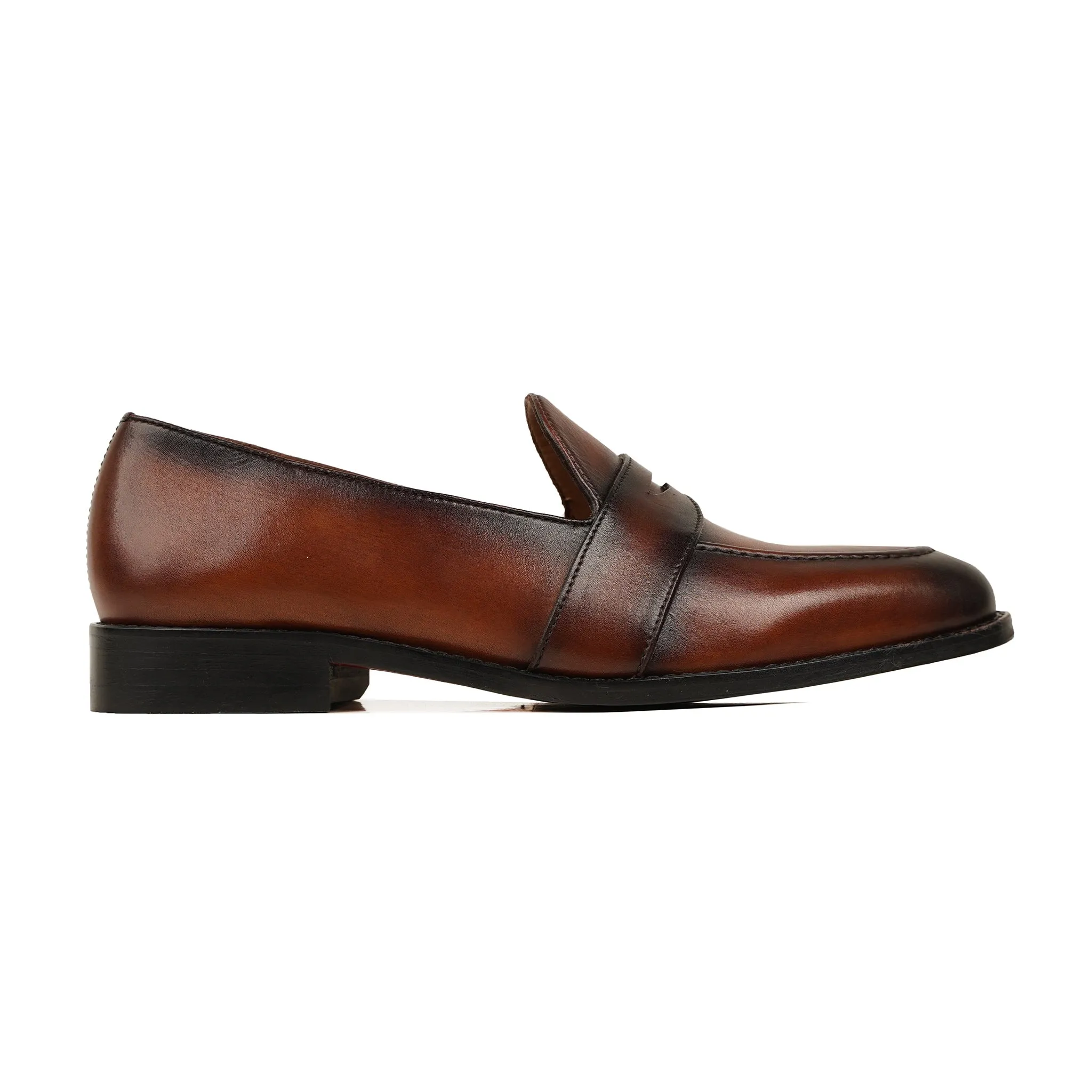 Bibai - Men's Burnished Tan Calf Leather Loafer