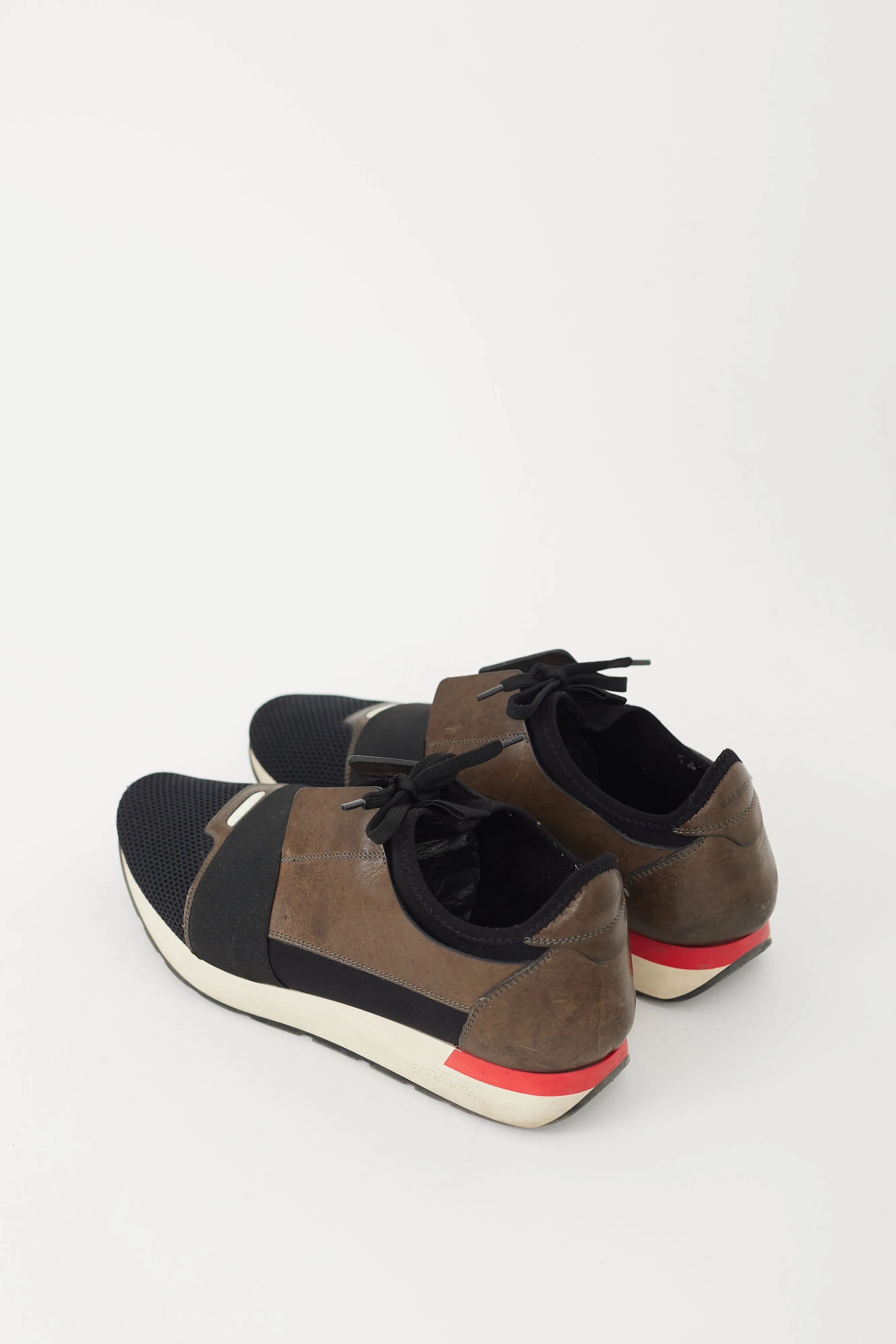 Black & Brown Race Runner Sneaker