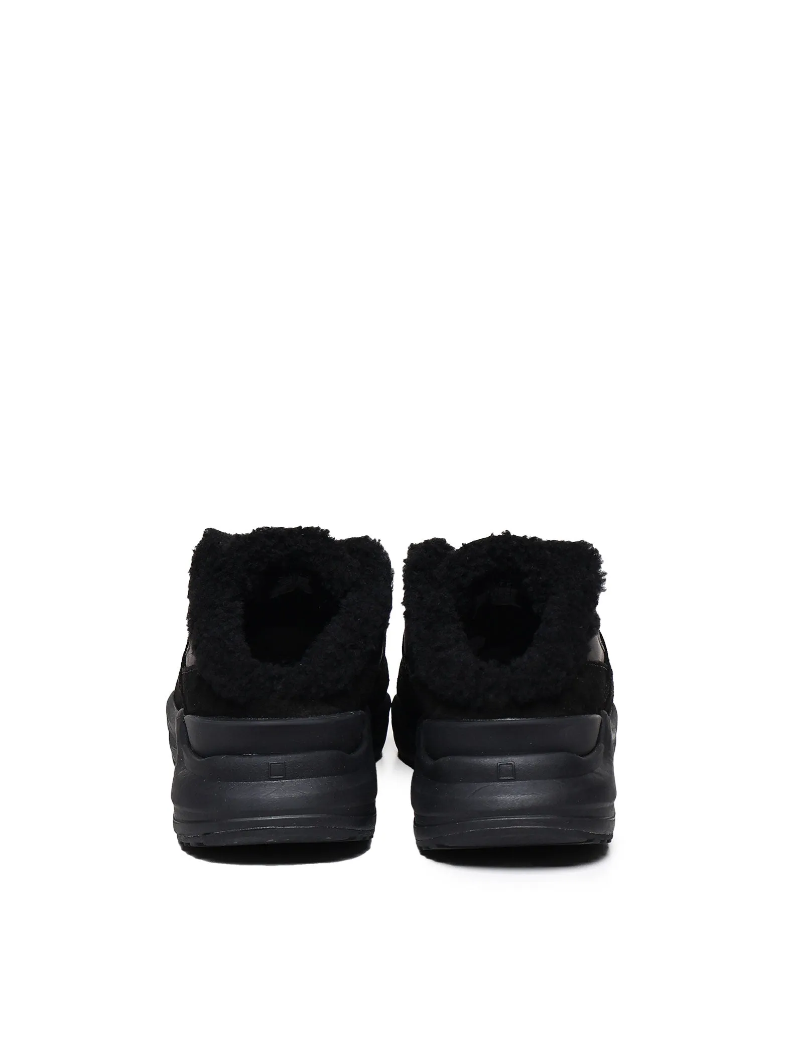 Black Mesh and Suede Sneakers