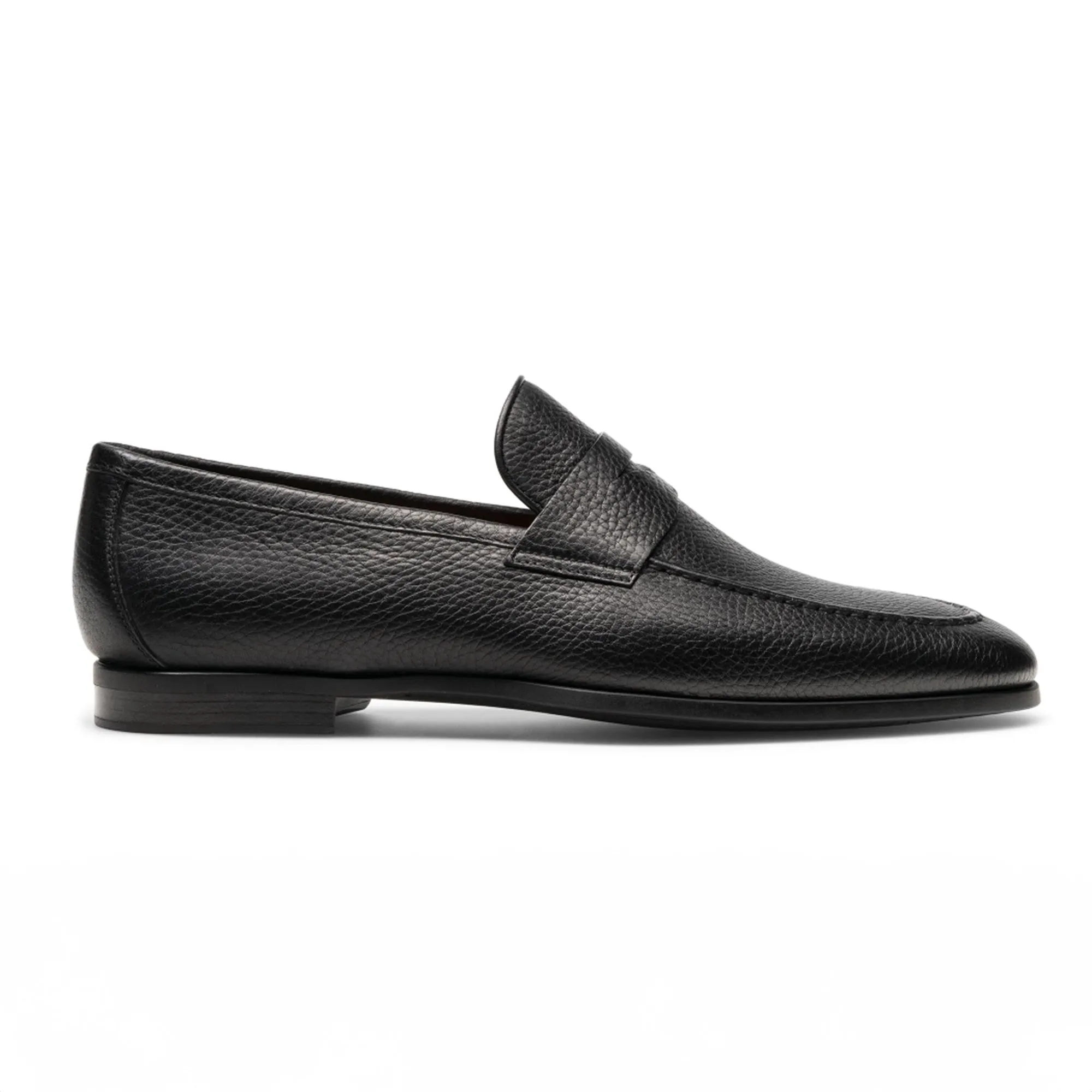 Black Pebbled Leather Diezma II Loafers - Magnanni