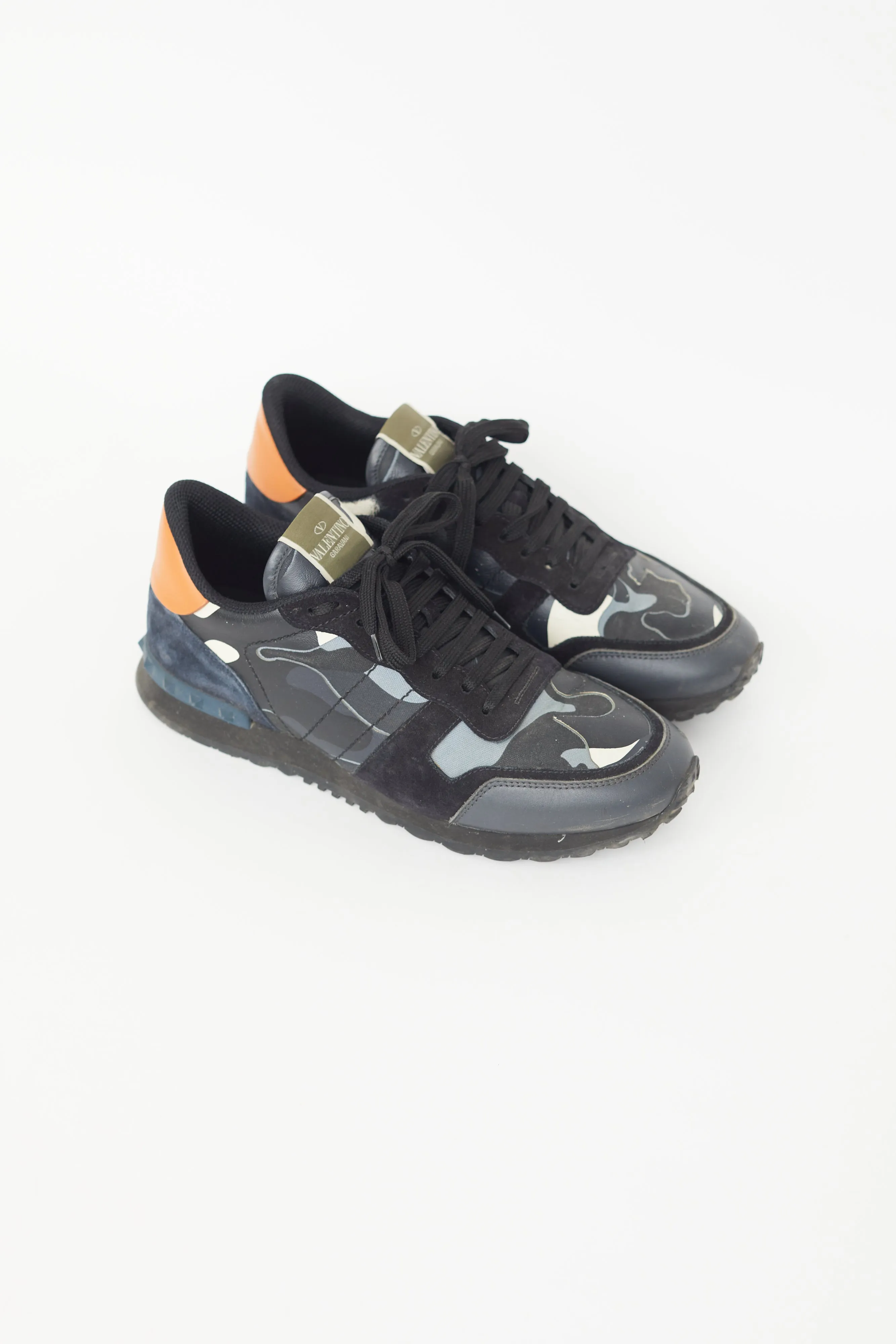 Blue & Black Rockrunner Camo Sneaker