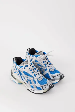 Blue & White Deconstructed Runner Sneaker