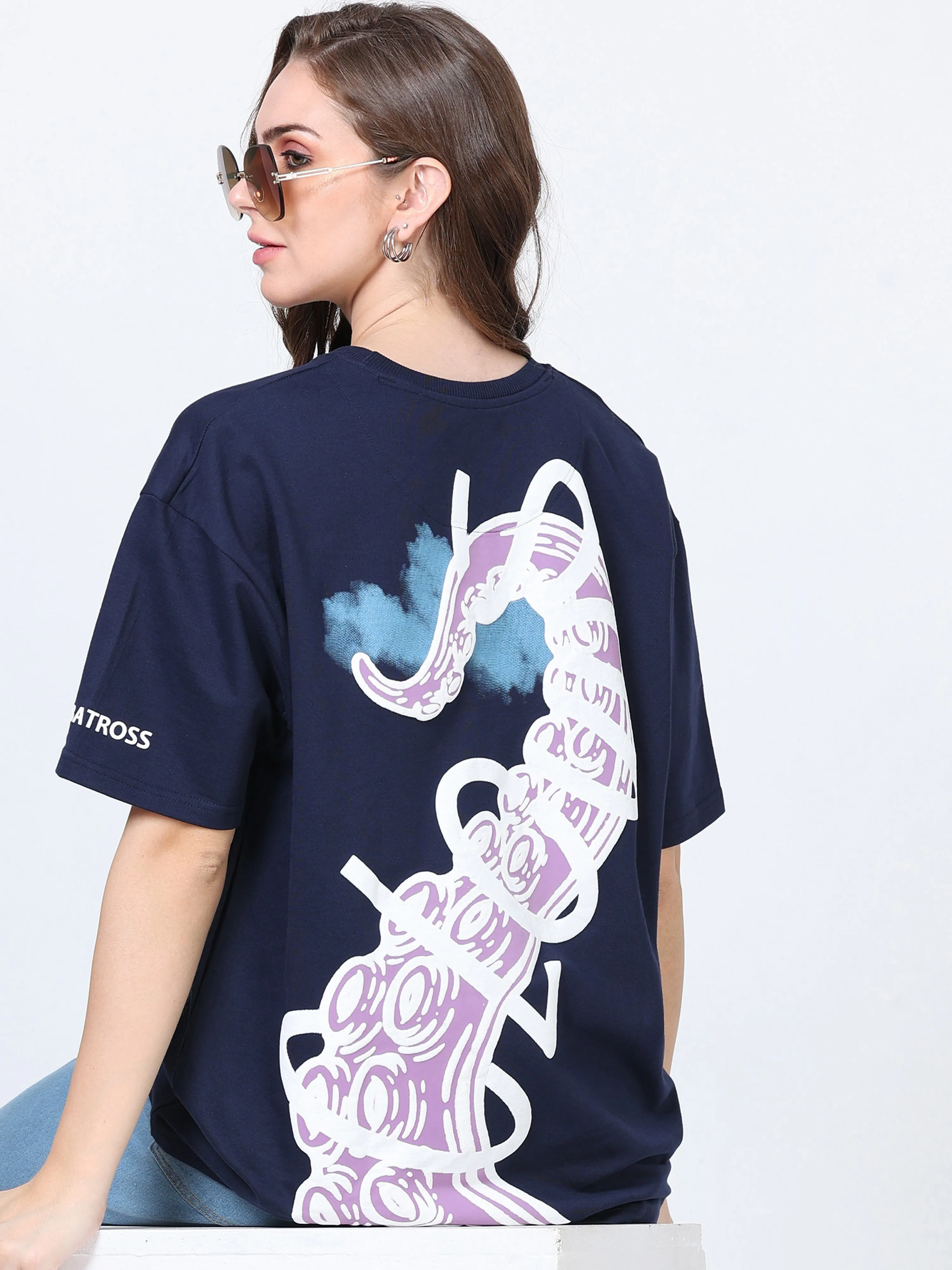 Blue Clouds Heavy Oversized T-shirt - UNISEX