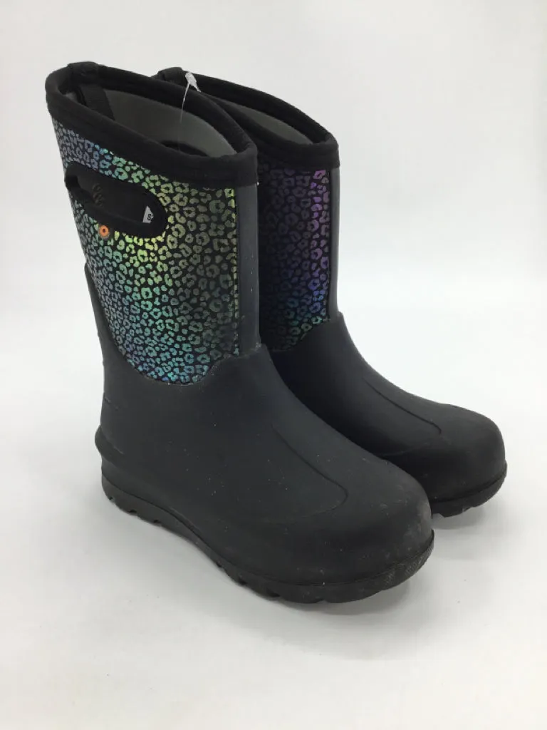 Bogs Child Size 3 Youth Black Rain/Snow Boots