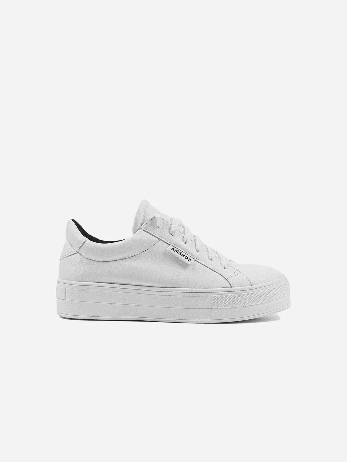 Bohema Aware Grape Leather Vegan Sneakers | White