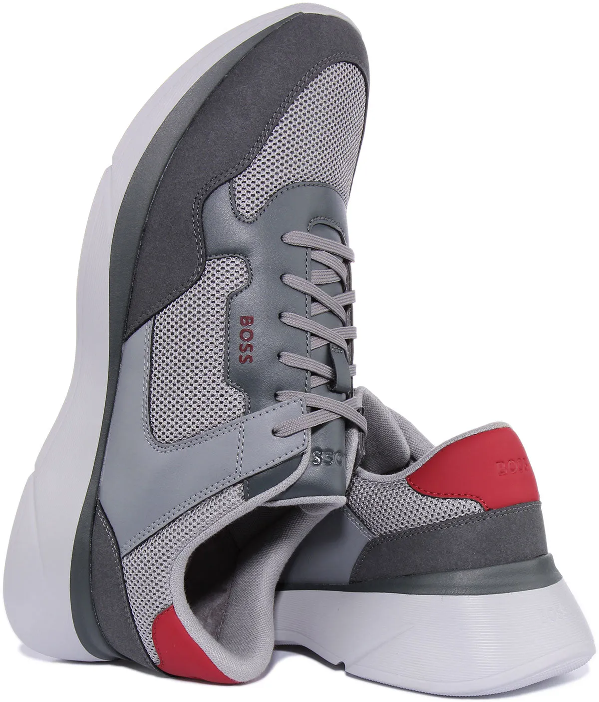 Boss Dean Runner Memx In Dark Grey For Men