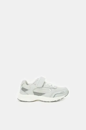 Boys Grey Colour Block Trainer