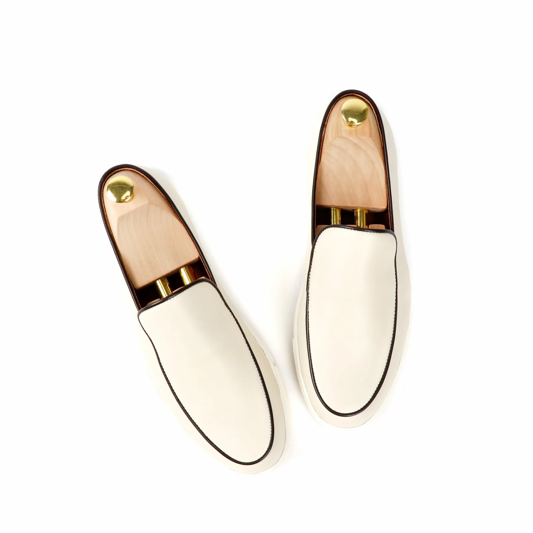 Bruges Belgian Slip On Off White